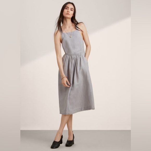 Aritzia Wilfred White Linen Blend Pinafore Dress, size 0 - Picture 2 of 2